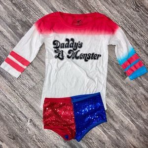 Harley Quinn Suicide Squad Costume (Shirt + Shorts)